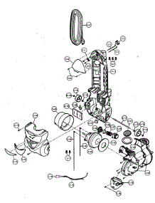 Motor Housing / Motor / Body parts for Panasonic Upright Vacuum MC-V757200 from AppliancePartsPros.com