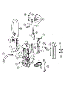 Body / Handle / Rear Dust Compartment parts for Panasonic Upright Vacuum MC-V758100 from AppliancePartsPros.com