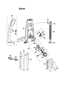 Handle / Rear Dust Compartment / Reel parts for Panasonic Upright Vacuum MC-V780-00 from AppliancePartsPros.com