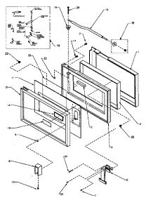 Door Assembly parts for Amana Microwave MC2000MPP-P1154603M from AppliancePartsPros.com
