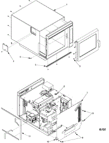 Outercase parts for Amana Microwave MC23MPT-P1329114M from AppliancePartsPros.com