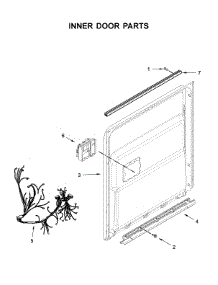Inner Door Parts parts for Maytag Dishwasher MDB4949SHW1 from AppliancePartsPros.com