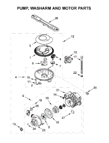 Pump, Washarm And Motor Parts parts for Maytag Dishwasher MDB4949SHW1 from AppliancePartsPros.com
