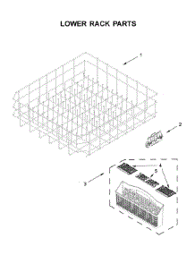 Lower Rack Parts parts for Maytag Dishwasher MDB4949SHW1 from AppliancePartsPros.com