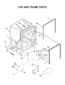Tub And Frame Parts parts for Maytag Dishwasher MDB4949SHZ1 from AppliancePartsPros.com