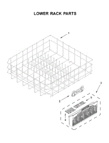 Lower Rack Parts parts for Maytag Dishwasher MDB4949SKB0 from AppliancePartsPros.com