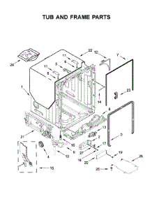Tub And Frame Parts parts for Maytag Dishwasher MDB4949SKW0 from AppliancePartsPros.com