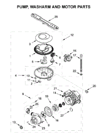 Pump, Washarm And Motor Parts parts for Maytag Dishwasher MDB7959SHK0 from AppliancePartsPros.com
