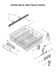 Upper Rack And Track Parts parts for Maytag Dishwasher MDB7959SHK0 from AppliancePartsPros.com
