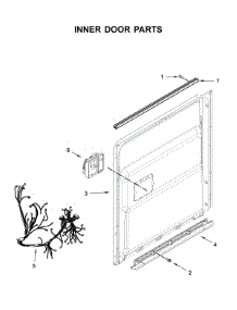 Inner Door Parts parts for Maytag Dishwasher MDB7959SHZ1 from AppliancePartsPros.com
