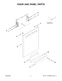 Door And Panel Parts parts for Maytag Dishwasher MDB7959SKZ2 from AppliancePartsPros.com