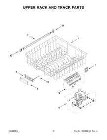 Upper Rack And Track Parts parts for Maytag Dishwasher MDB7959SKZ2 from AppliancePartsPros.com
