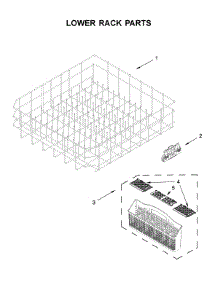 Lower Rack Parts parts for Maytag Dishwasher MDB7979SHZ1 from AppliancePartsPros.com