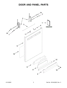 Door And Panel Parts parts for Maytag Dishwasher MDB8959SKK0 from AppliancePartsPros.com