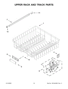 Upper Rack And Track Parts parts for Maytag Dishwasher MDB8959SKW0 from AppliancePartsPros.com