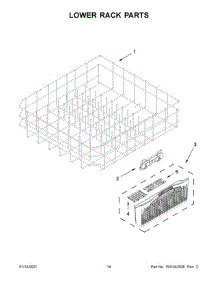 Lower Rack Parts parts for Maytag Dishwasher MDB8959SKZ0 from AppliancePartsPros.com