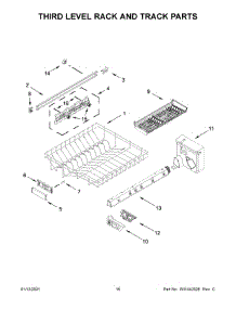 Third Level Rack And Track Parts parts for Maytag Dishwasher MDB8959SKZ0 from AppliancePartsPros.com