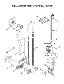 Fill, Drain And Overfill Parts parts for Maytag Dishwasher MDB8989SHK0 from AppliancePartsPros.com