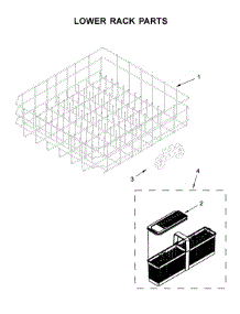 Lower Rack Parts parts for Maytag Dishwasher MDB8989SHK0 from AppliancePartsPros.com
