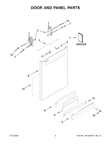 Door And Panel Parts parts for Maytag Dishwasher MDB9959SKZ0 from AppliancePartsPros.com
