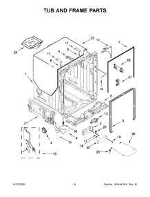 Tub And Frame Parts parts for Maytag Dishwasher MDB9959SKZ0 from AppliancePartsPros.com