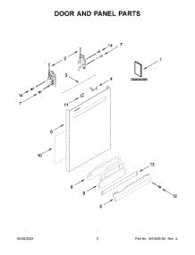 Door And Panel Parts parts for Maytag Dishwasher MDB9959SKZ1 from AppliancePartsPros.com