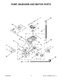 Pump, Washarm And Motor Parts parts for Maytag Dishwasher MDB9959SKZ1 from AppliancePartsPros.com