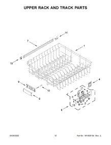 Upper Rack And Track Parts parts for Maytag Dishwasher MDB9959SKZ1 from AppliancePartsPros.com