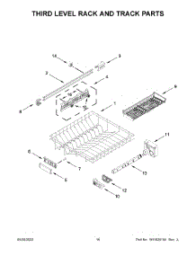 Third Level Rack And Track Parts parts for Maytag Dishwasher MDB9959SKZ1 from AppliancePartsPros.com