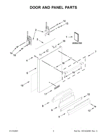 Door And Panel Parts parts for Maytag Dishwasher MDB9979SKZ0 from AppliancePartsPros.com