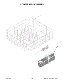 Lower Rack Parts parts for Maytag Dishwasher MDB9979SKZ0 from AppliancePartsPros.com