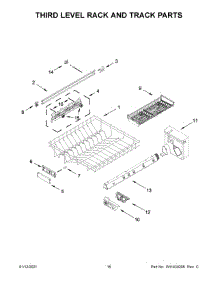 Third Level Rack And Track Parts parts for Maytag Dishwasher MDB9979SKZ0 from AppliancePartsPros.com