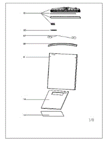 Door Assy parts for Midea Dishwasher MDT24H3AST from AppliancePartsPros.com