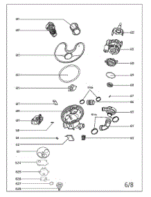 Pump / Impeller / Rear Pump Shell parts for Midea Dishwasher MDT24H3AST from AppliancePartsPros.com