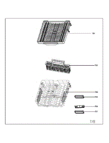 Upper Basket / Cutlery Basket parts for Midea Dishwasher MDT24H3AST from AppliancePartsPros.com