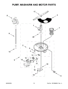 Pump, Washarm And Motor Parts parts for Maytag Dishwasher MDTS4224PZ0 from AppliancePartsPros.com