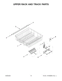 Upper Rack And Track Parts parts for Maytag Dishwasher MDTS4224PZ0 from AppliancePartsPros.com