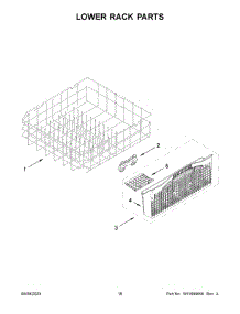 Lower Rack Parts parts for Maytag Dishwasher MDTS4224PZ0 from AppliancePartsPros.com