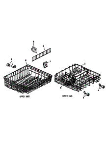 Upper / Lower Racks parts for Modern Maid Dishwasher MDU500CB/P1188302W from AppliancePartsPros.com