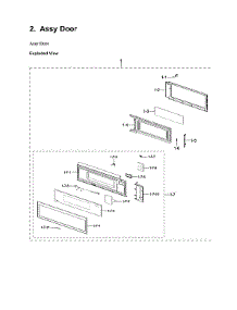 Door Assy parts for Samsung Microwave/Hood Combo ME11A7510DG/AA-00 from AppliancePartsPros.com