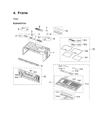 Frame Assy parts for Samsung Microwave/Hood Combo ME11A7510DG/AA-00 from AppliancePartsPros.com