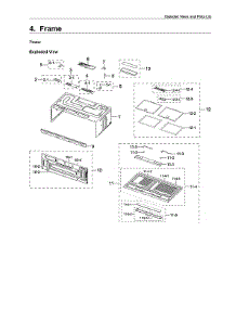 Frame Assy parts for Samsung Microwave/Hood Combo ME11A7510DS/AA-00 from AppliancePartsPros.com