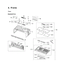 Frame Assy parts for Samsung Microwave/Hood Combo ME11A7710DS/AA-00 from AppliancePartsPros.com