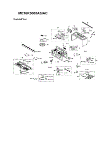 Main Assy parts for Samsung Microwave/Hood Combo ME16K3000AS/AC-00 from AppliancePartsPros.com