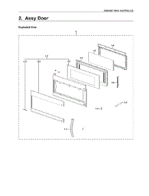 Door Assy parts for Samsung Microwave/Hood Combo ME17R7021EG/AA-01 from AppliancePartsPros.com