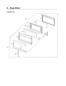 Door Assy parts for Samsung Microwave/Hood Combo ME19R7041FG/AA-00 from AppliancePartsPros.com