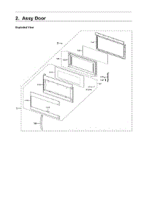 Door Assy parts for Samsung Microwave/Hood Combo ME19R7041FS/AA-00 from AppliancePartsPros.com