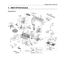 Main Parts Assy parts for Samsung Microwave/Hood Combo ME21R7051SG/AA-00 from AppliancePartsPros.com