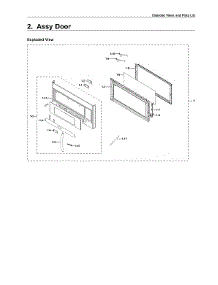 Door Assy parts for Samsung Microwave/Hood Combo ME21R7051SG/AA-00 from AppliancePartsPros.com