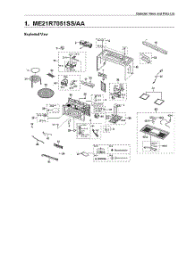 Main Assy parts for Samsung Microwave/Hood Combo ME21R7051SS/AA-00 from AppliancePartsPros.com